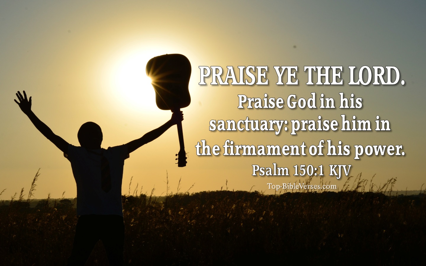 Praise ye the LORD. Praise God in his sanctuary: praise him in the firmament of his power. - Bible Verse Images