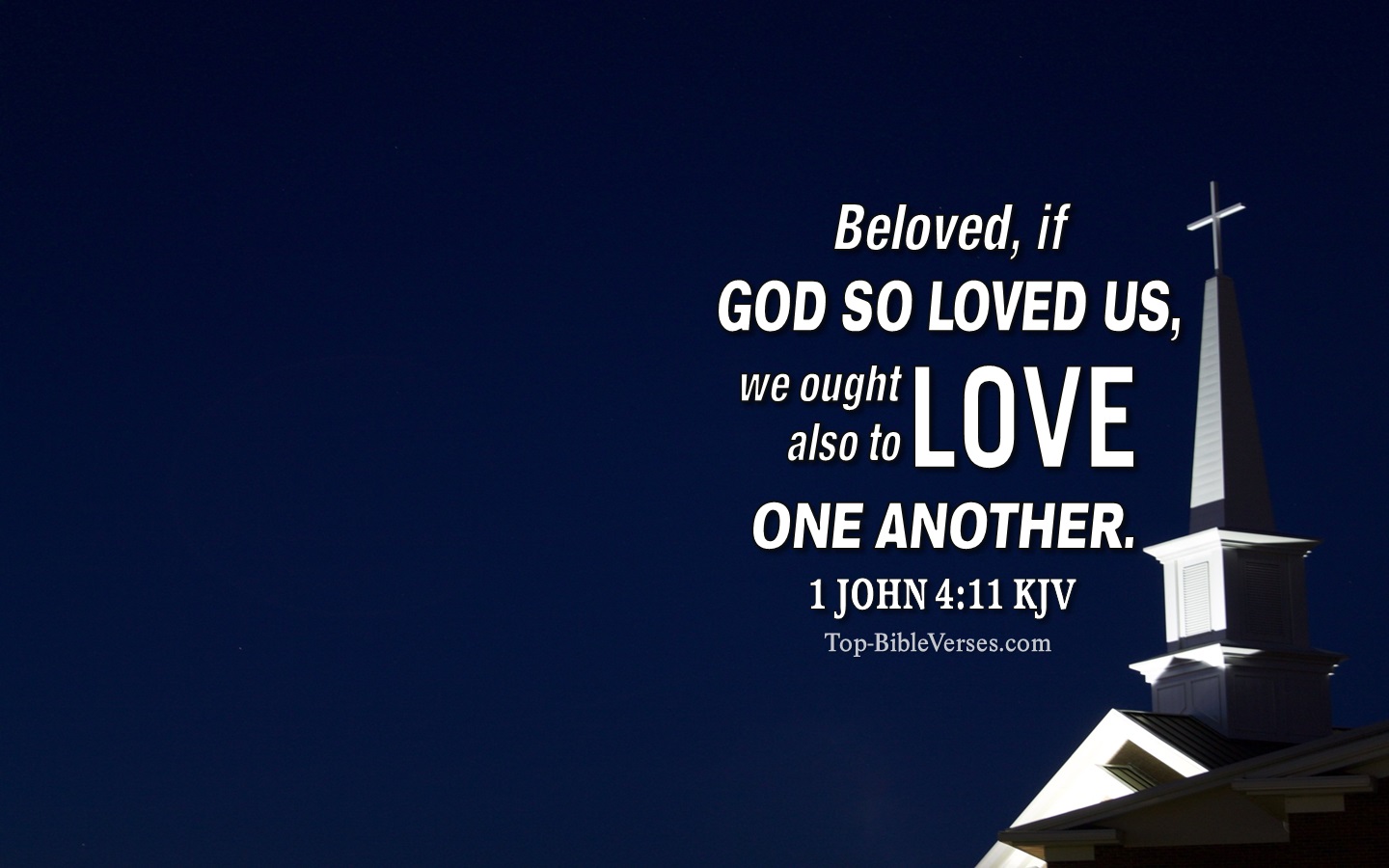 1 John 4:11 KJV Christian Bible Verse Desktop Wallpaper. Top-BibleVerses.com