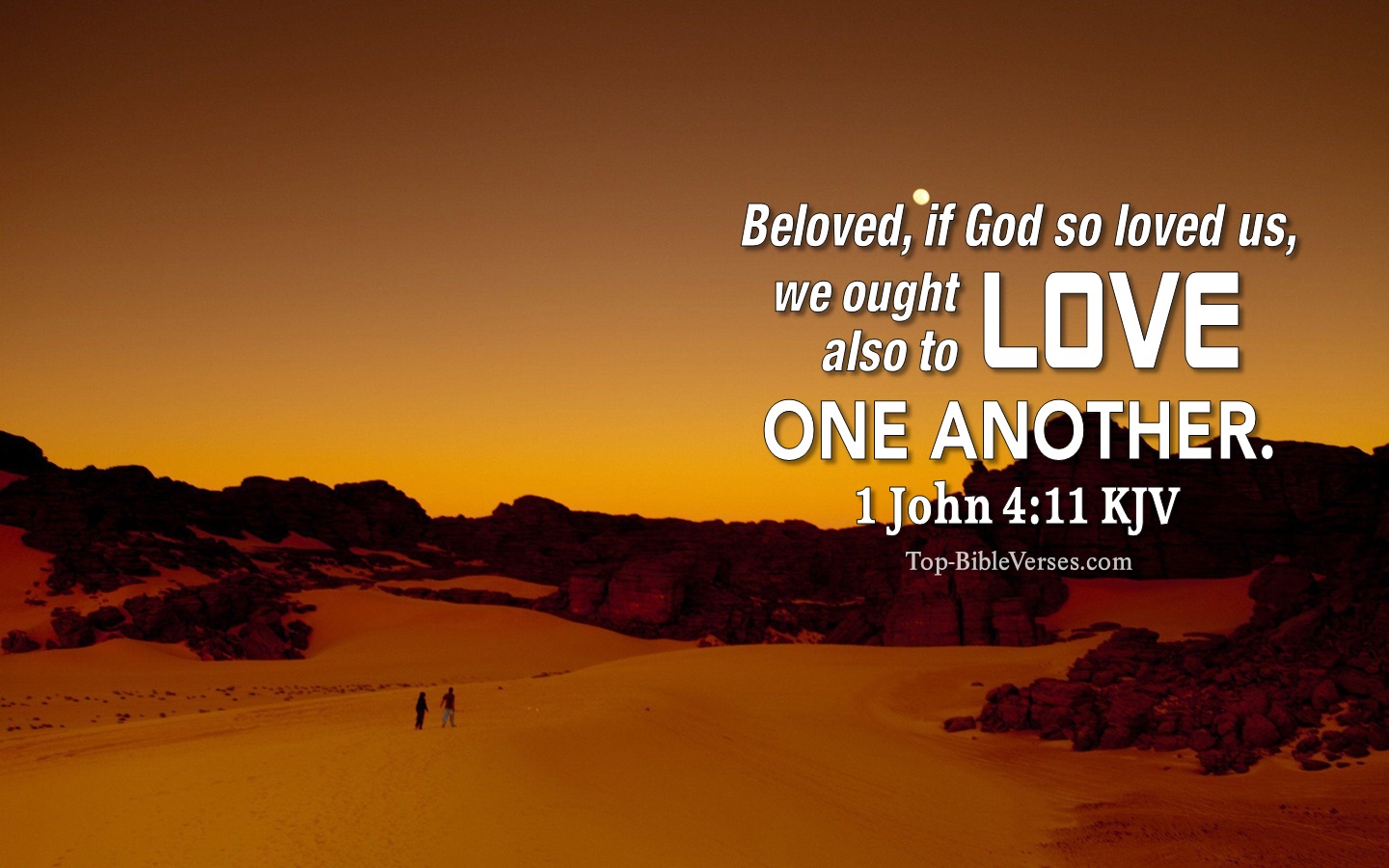 1 John 4:11 KJV Christian Bible Verse Desktop Wallpaper. Top-BibleVerses.com