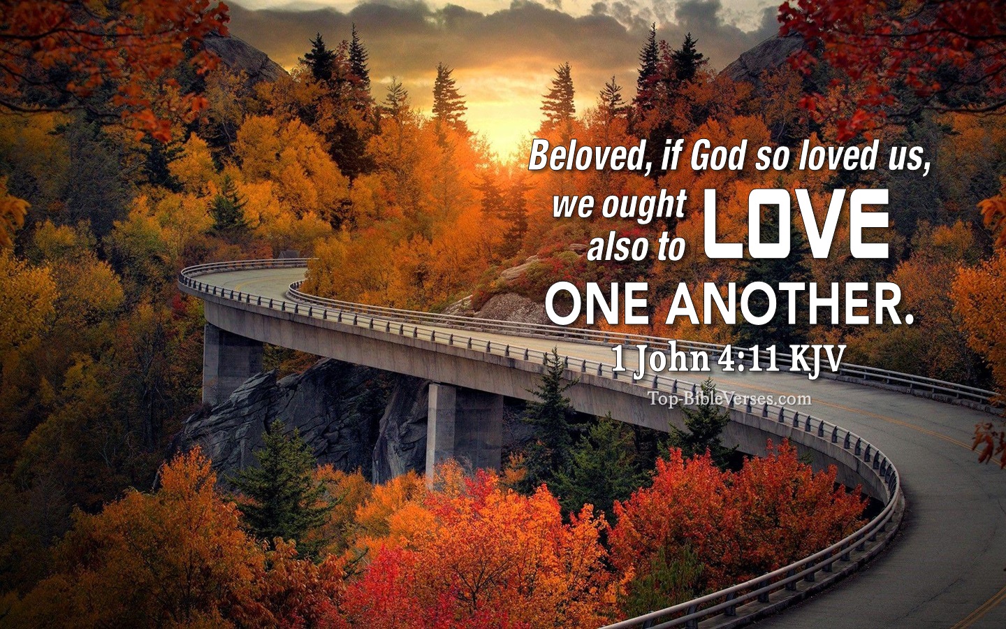1 John 4:11 KJV Christian Bible Verse Desktop Wallpaper. Top-BibleVerses.com