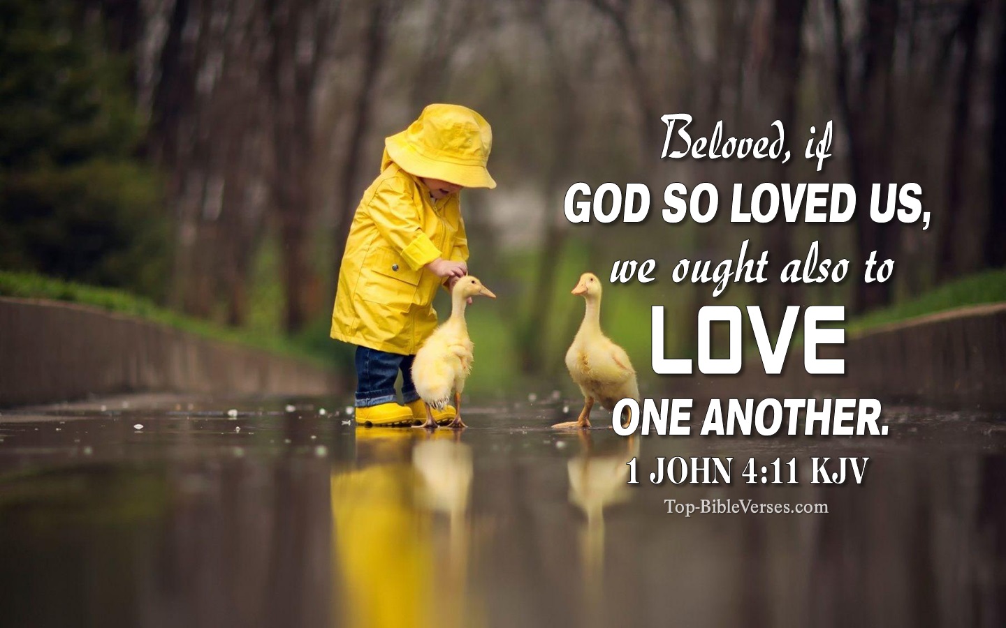 1 John 4:11 KJV Christian Bible Verse Desktop Wallpaper. Top-BibleVerses.com
