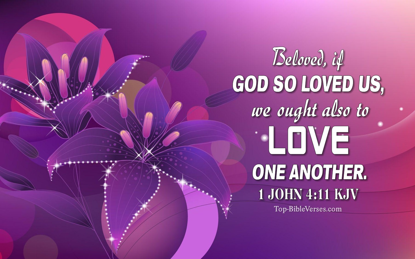 1 John 4:11 KJV Christian Bible Verse Desktop Wallpaper. Top-BibleVerses.com