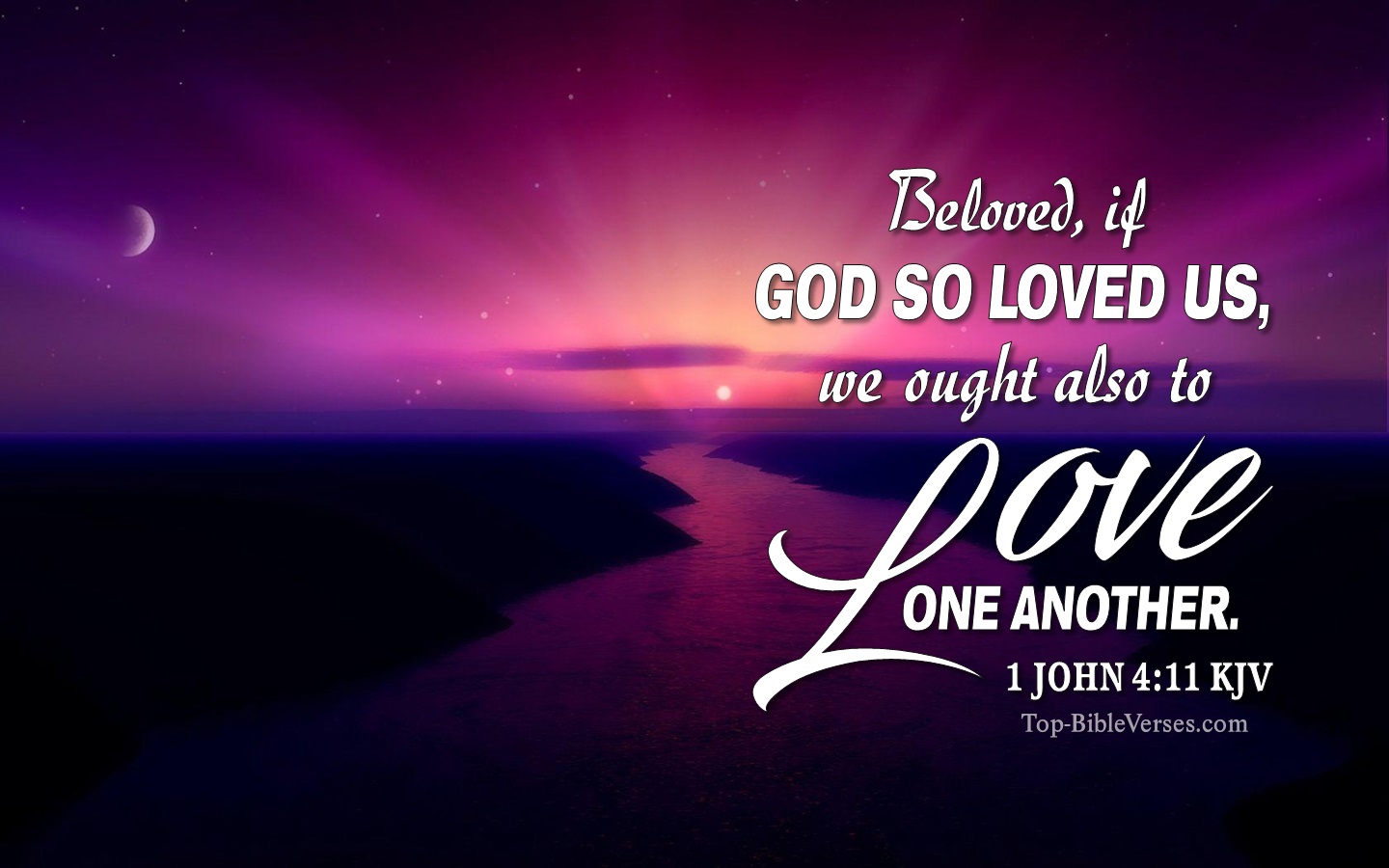 1 John 4:11 KJV Christian Bible Verse Desktop Wallpaper. Top-BibleVerses.com