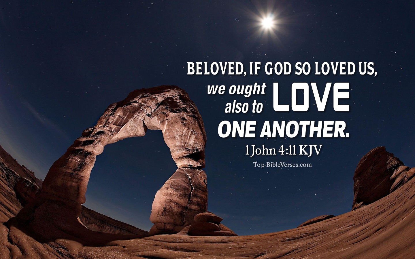 1 John 4:11 KJV Christian Bible Verse Desktop Wallpaper. Top-BibleVerses.com