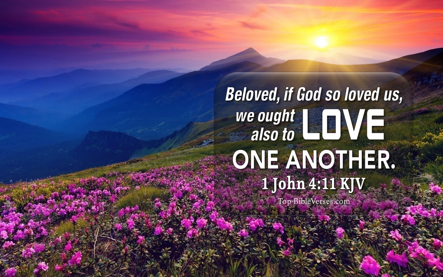 1 John 4:11 KJV Christian Bible Verse Desktop Wallpaper. Top-BibleVerses.com