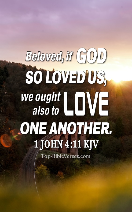 1 John 4:11 KJV Christian Bible Verse Mobile Wallpaper. Top-BibleVerses.com