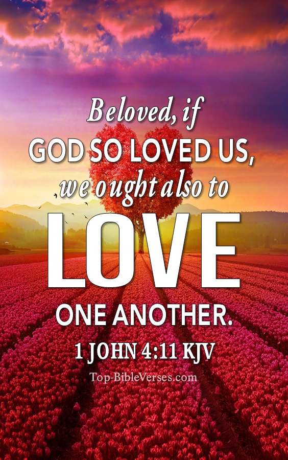 1 John 4:11 KJV Christian Bible Verse Mobile Wallpaper. Top-BibleVerses.com