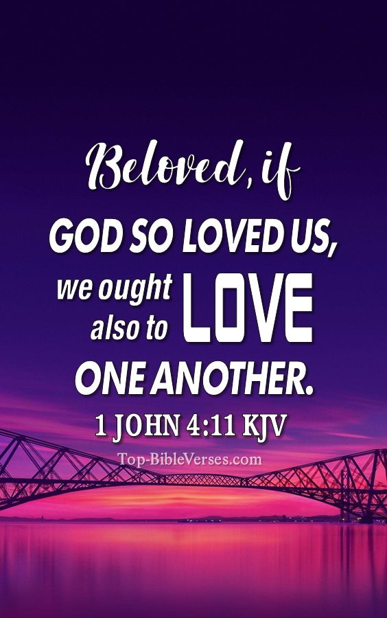 1 John 4:11 KJV Christian Bible Verse Mobile Wallpaper. Top-BibleVerses.com
