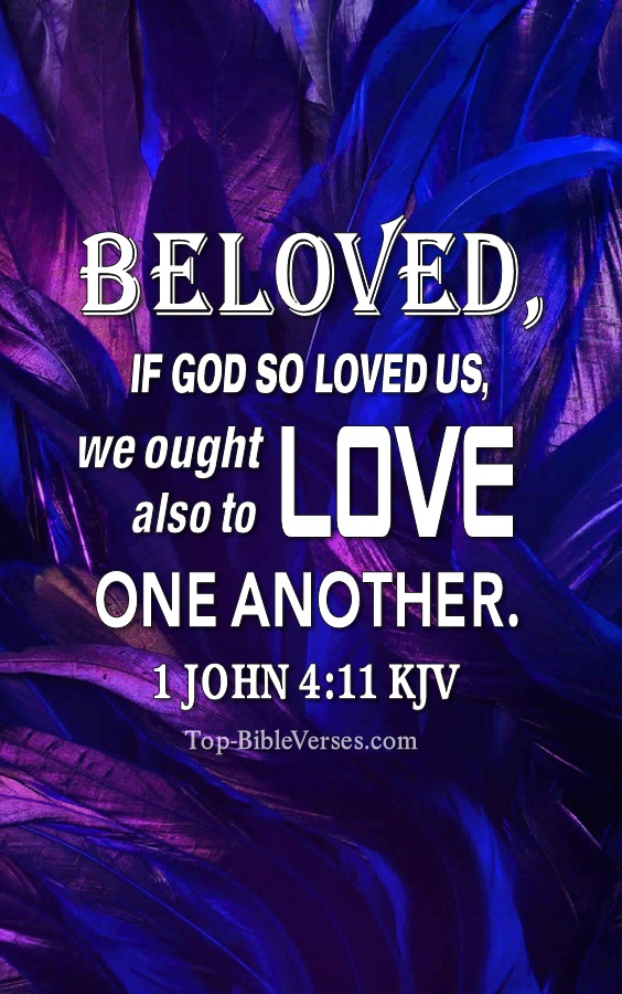 1 John 4:11 KJV Christian Bible Verse Mobile Wallpaper. Top-BibleVerses.com