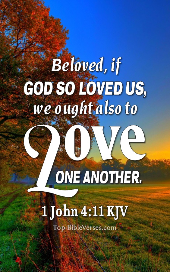 1 John 4:11 KJV Christian Bible Verse Mobile Wallpaper. Top-BibleVerses.com