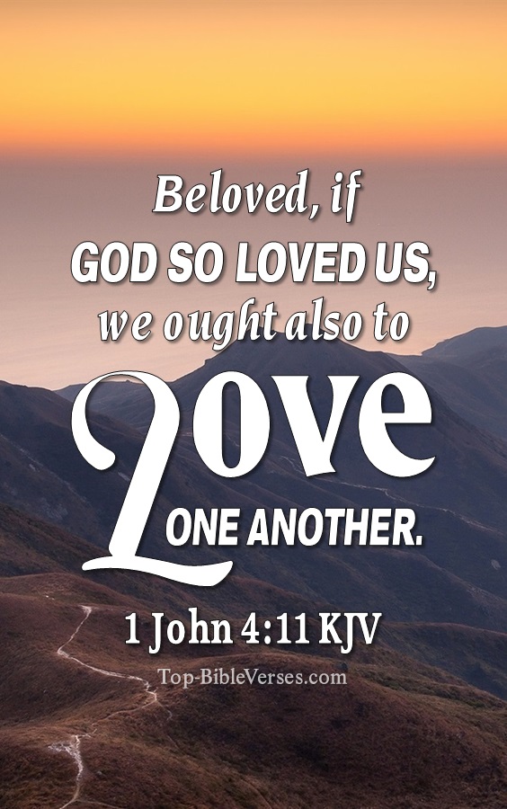 1 John 4:11 KJV Christian Bible Verse Mobile Wallpaper. Top-BibleVerses.com