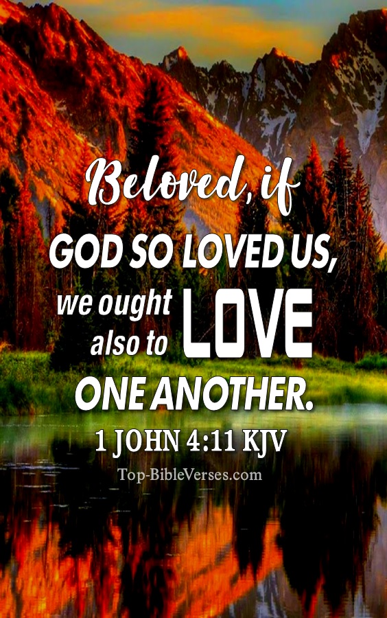 1 John 4:11 KJV Christian Bible Verse Mobile Wallpaper. Top-BibleVerses.com
