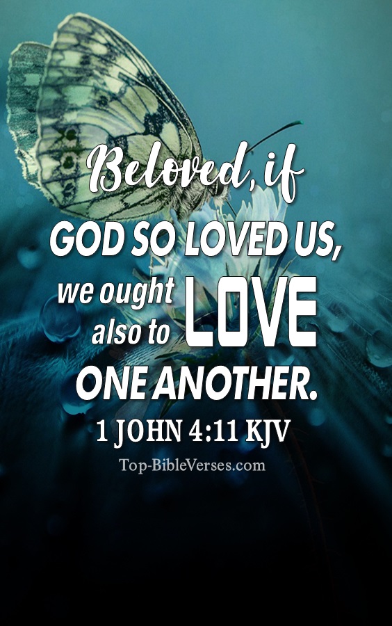 1 John 4:11 KJV Christian Bible Verse Mobile Wallpaper. Top-BibleVerses.com