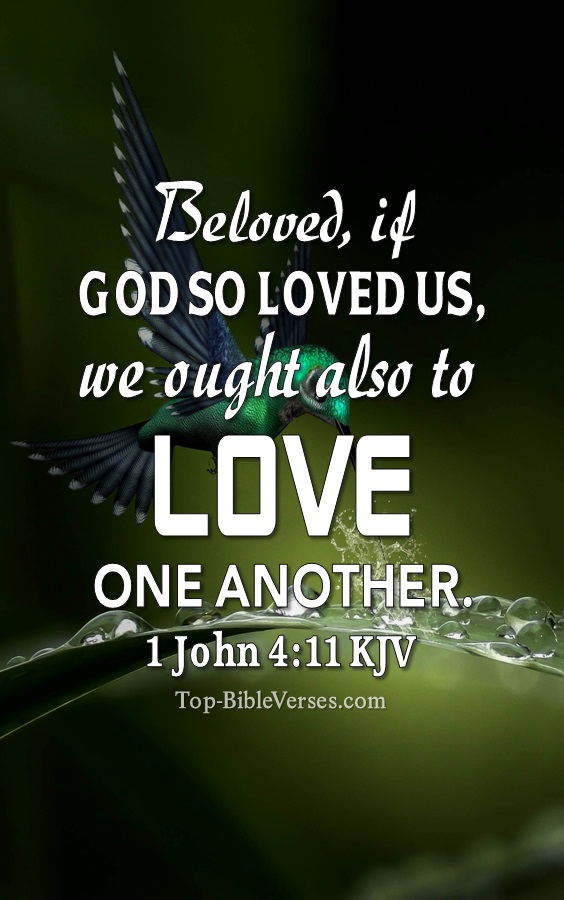 1 John 4:11 KJV Christian Bible Verse Mobile Wallpaper. Top-BibleVerses.com