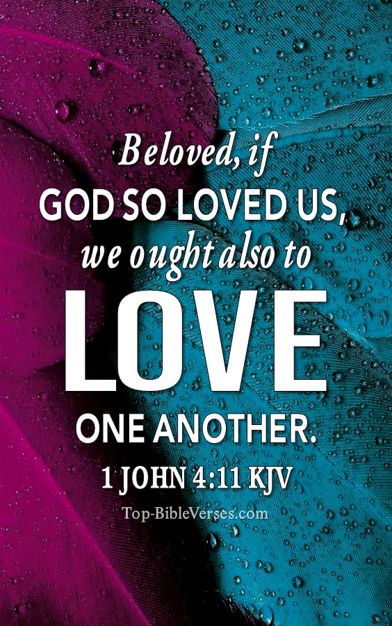 1 John 4:11 KJV Christian Bible Verse Mobile Wallpaper. Top-BibleVerses.com