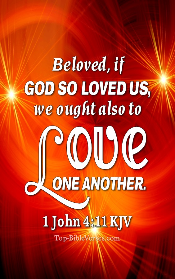 1 John 4:11 KJV Christian Bible Verse Mobile Wallpaper. Top-BibleVerses.com