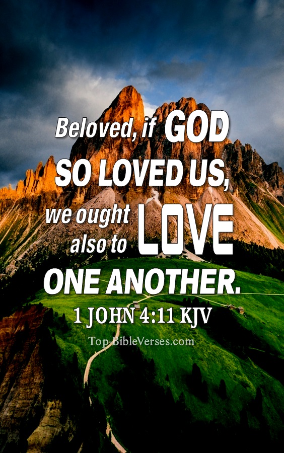1 John 4:11 KJV Christian Bible Verse Mobile Wallpaper. Top-BibleVerses.com