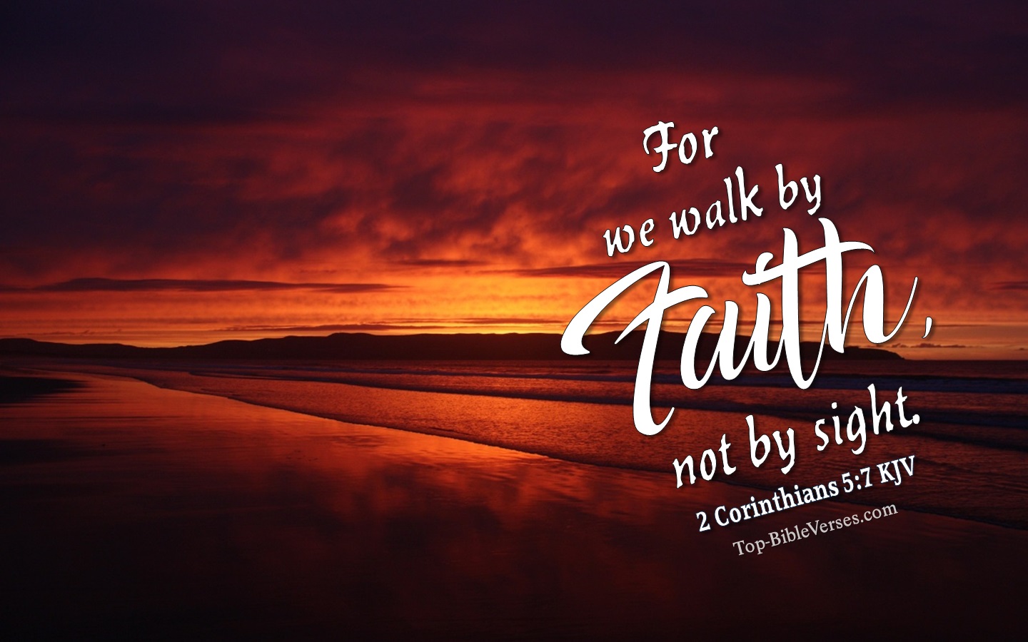 2 Corinthians 5:7 KJV Christian Bible Verse Desktop Wallpaper. Top-BibleVerses.com