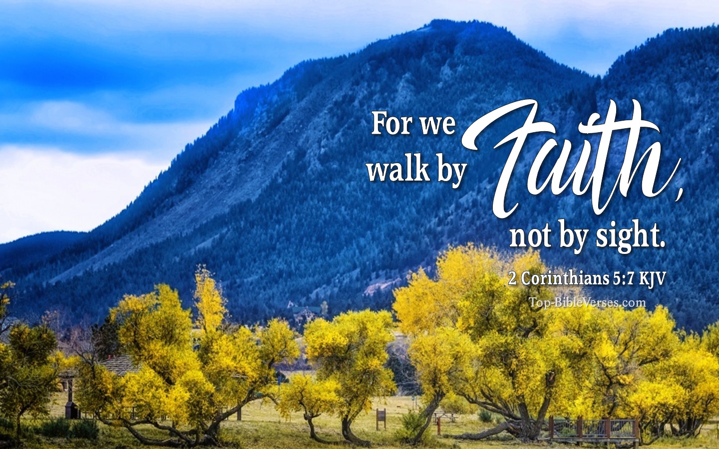 2 Corinthians 5:7 KJV Christian Bible Verse Desktop Wallpaper. Top-BibleVerses.com