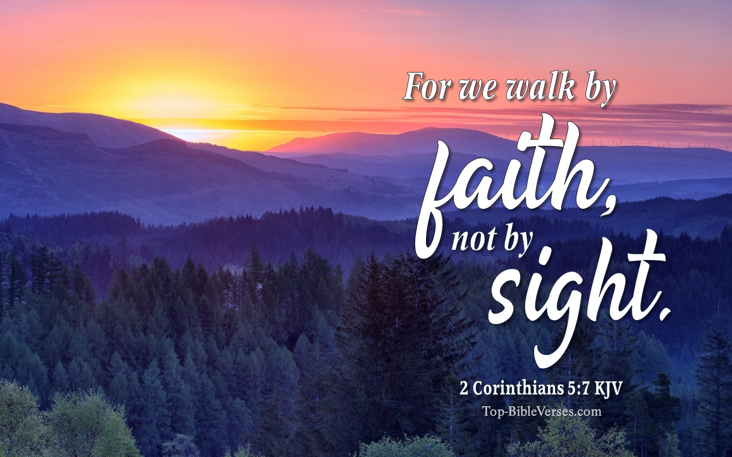 2 Corinthians 5:7 KJV Christian Bible Verse Desktop Wallpaper. Top-BibleVerses.com