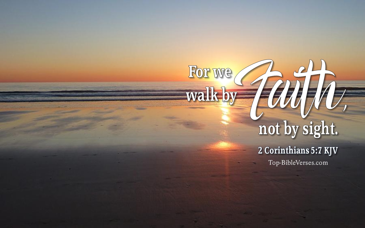 2 Corinthians 5:7 KJV Christian Bible Verse Desktop Wallpaper. Top-BibleVerses.com