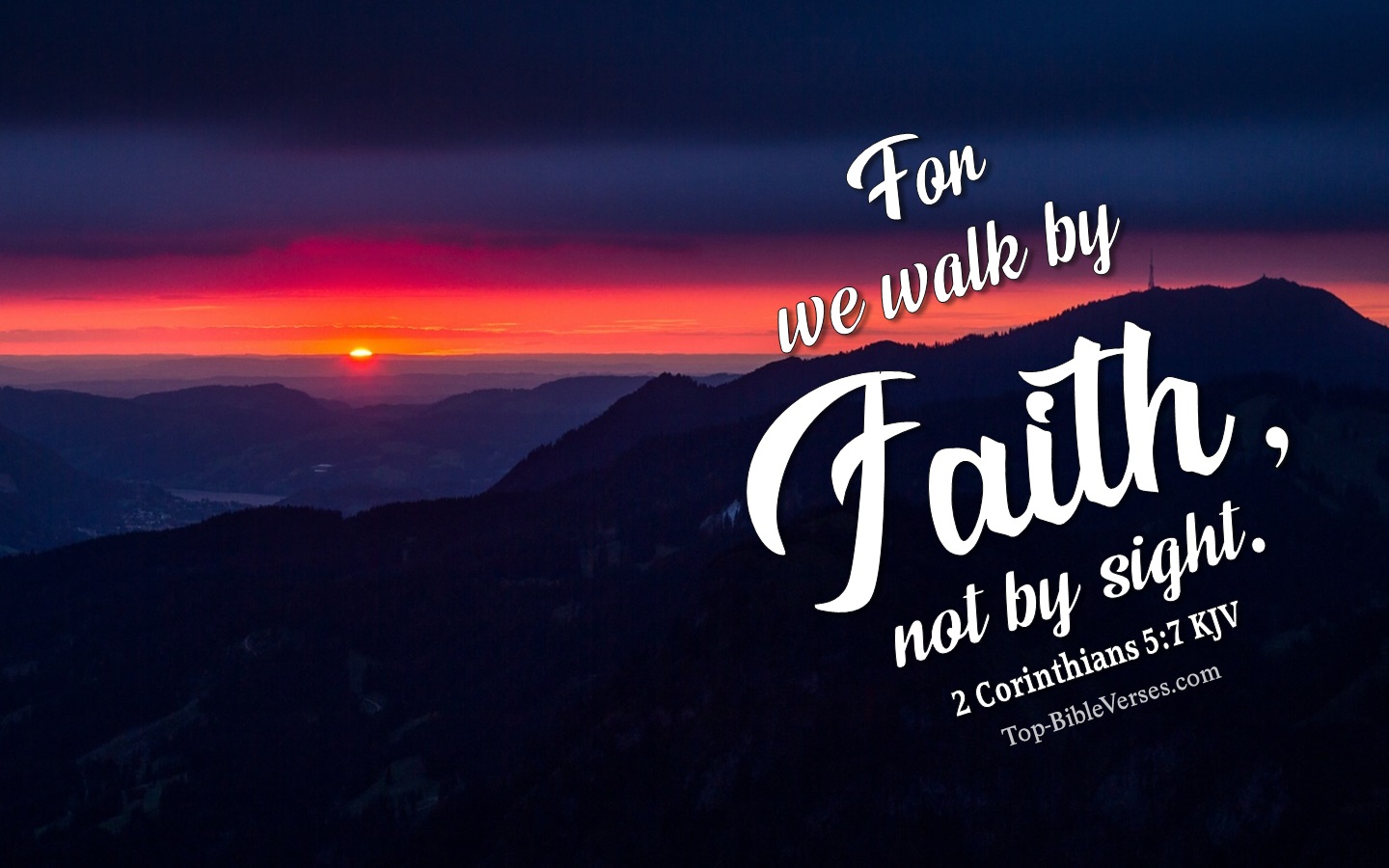 2 Corinthians 5:7 KJV Christian Bible Verse Desktop Wallpaper. Top-BibleVerses.com