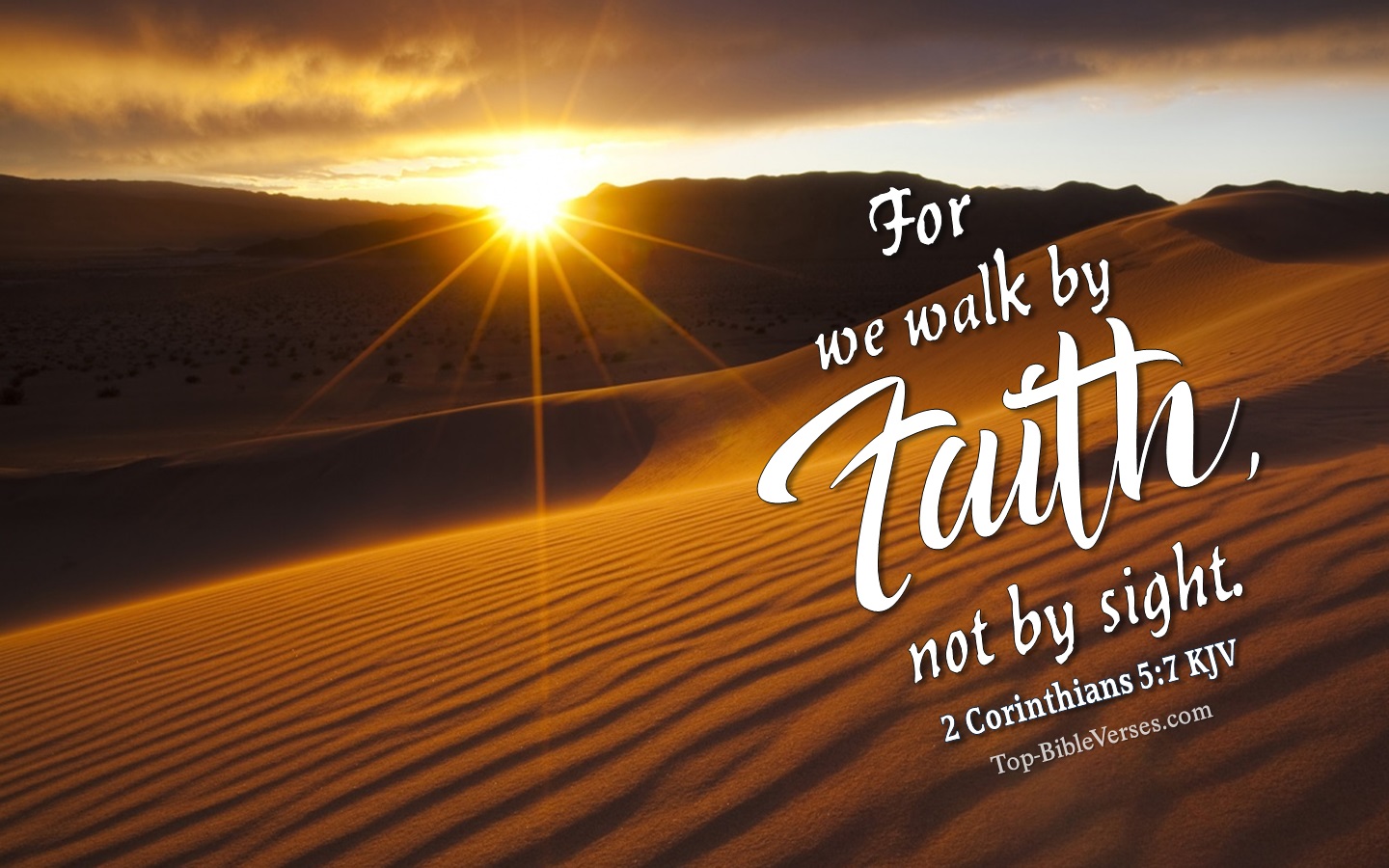2 Corinthians 5:7 KJV Christian Bible Verse Desktop Wallpaper. Top-BibleVerses.com