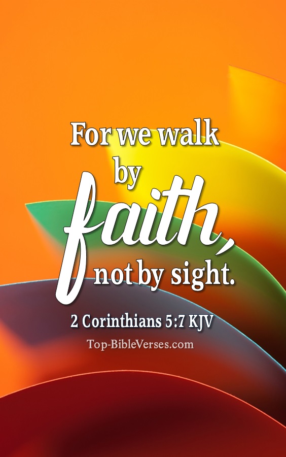 2 Corinthians 5:7 KJV Christian Bible Verse Mobile Wallpaper. Top-BibleVerses.com
