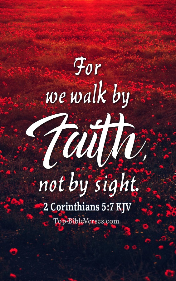 2 Corinthians 5:7 KJV Christian Bible Verse Mobile Wallpaper. Top-BibleVerses.com