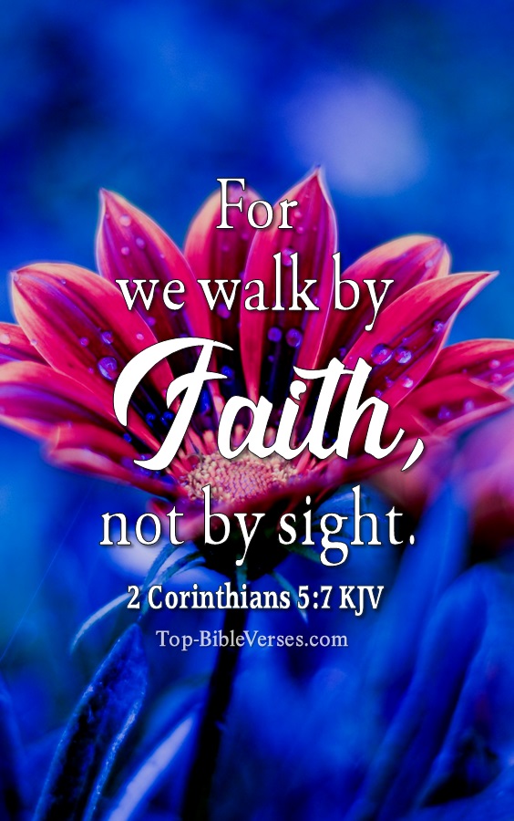 2 Corinthians 5:7 KJV Christian Bible Verse Mobile Wallpaper. Top-BibleVerses.com
