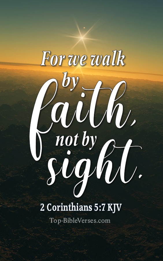 2 Corinthians 5:7 KJV Christian Bible Verse Mobile Wallpaper. Top-BibleVerses.com