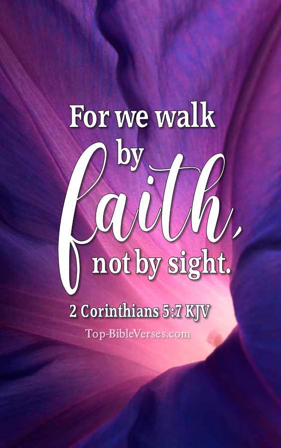 2 Corinthians 5:7 KJV Christian Bible Verse Mobile Wallpaper. Top-BibleVerses.com