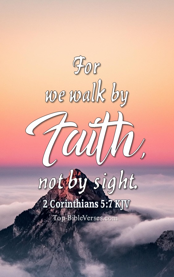 2 Corinthians 5:7 KJV Christian Bible Verse Mobile Wallpaper. Top-BibleVerses.com