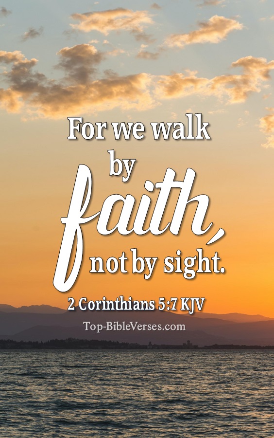 2 Corinthians 5:7 KJV Christian Bible Verse Mobile Wallpaper. Top-BibleVerses.com
