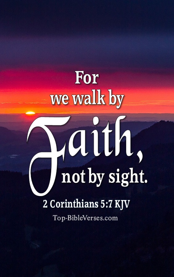 2 Corinthians 5:7 KJV Christian Bible Verse Mobile Wallpaper. Top-BibleVerses.com
