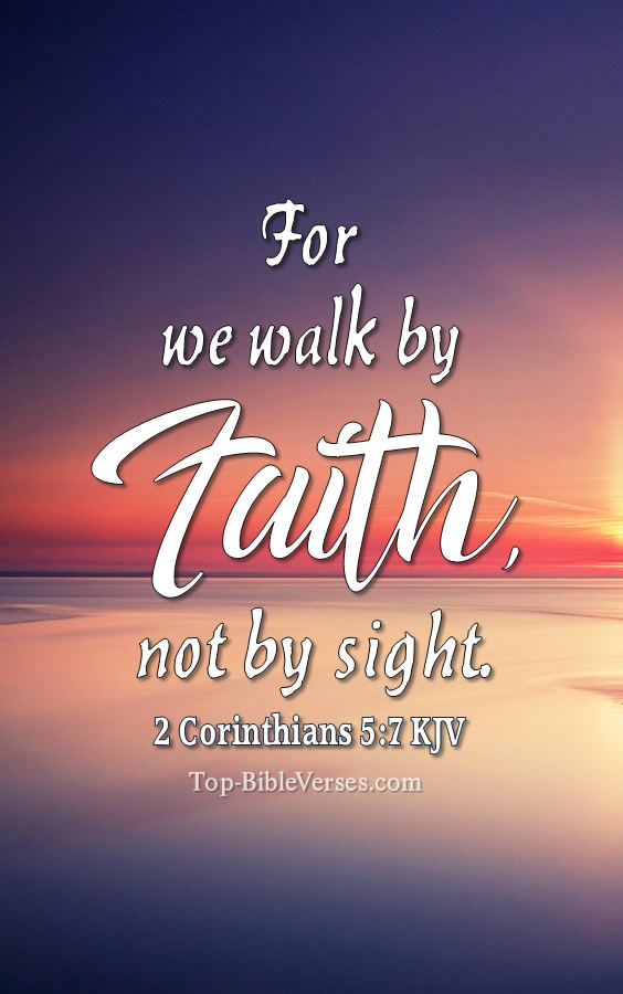 2 Corinthians 5:7 KJV Christian Bible Verse Mobile Wallpaper. Top-BibleVerses.com