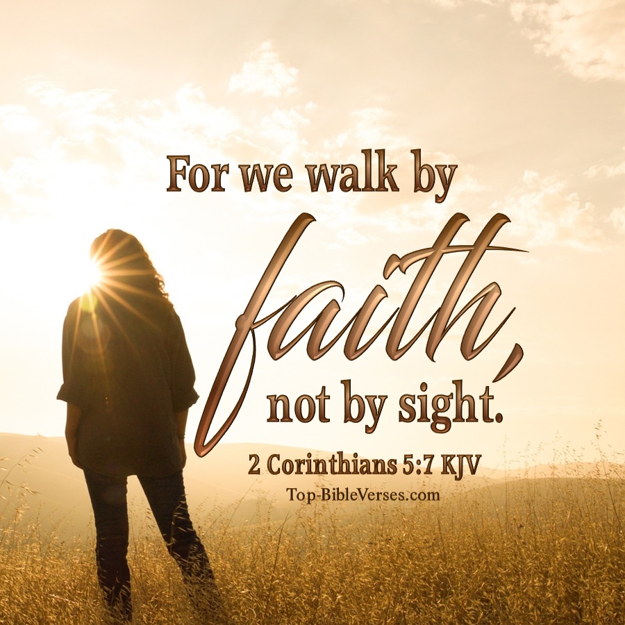 2 Corinthians 5:7 KJV WhatsApp DP Inspirational Bible Verse Images.