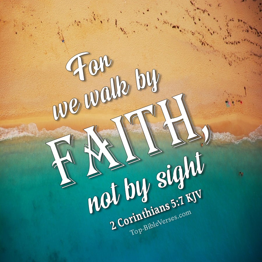 2 Corinthians 5:7 KJV WhatsApp DP Inspirational Bible Verse Images.