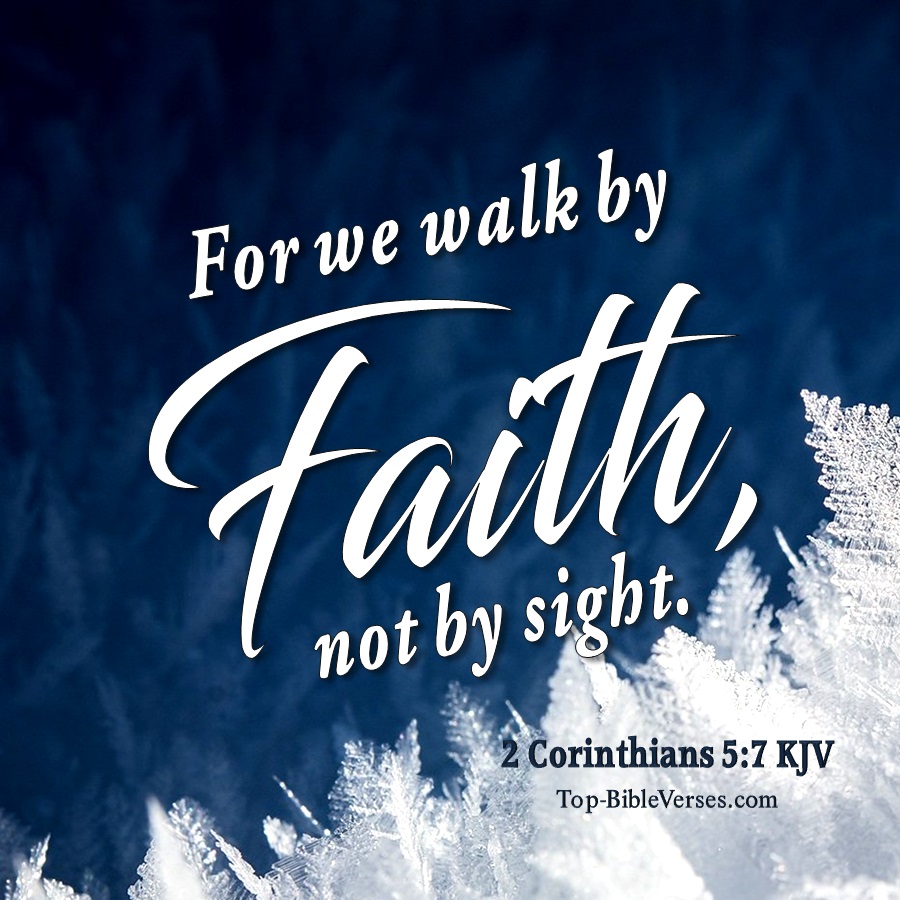 2 Corinthians 5:7 KJV WhatsApp DP Inspirational Bible Verse Images.