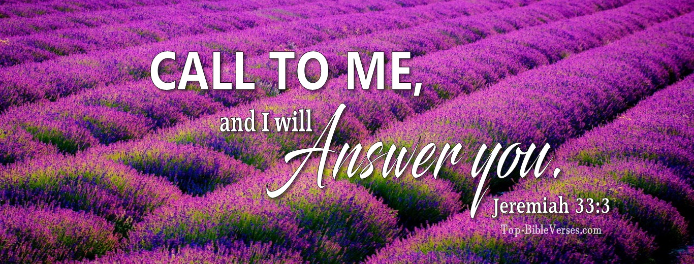 Jeremiah 33:3. Christian Facebook Bible Verse Cover Photos. Call to me and I will answer you.