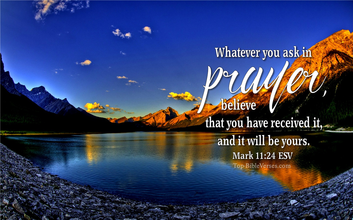 Mark 11:24 ESV Christian Bible Verse Desktop Wallpaper. Top-BibleVerses.com