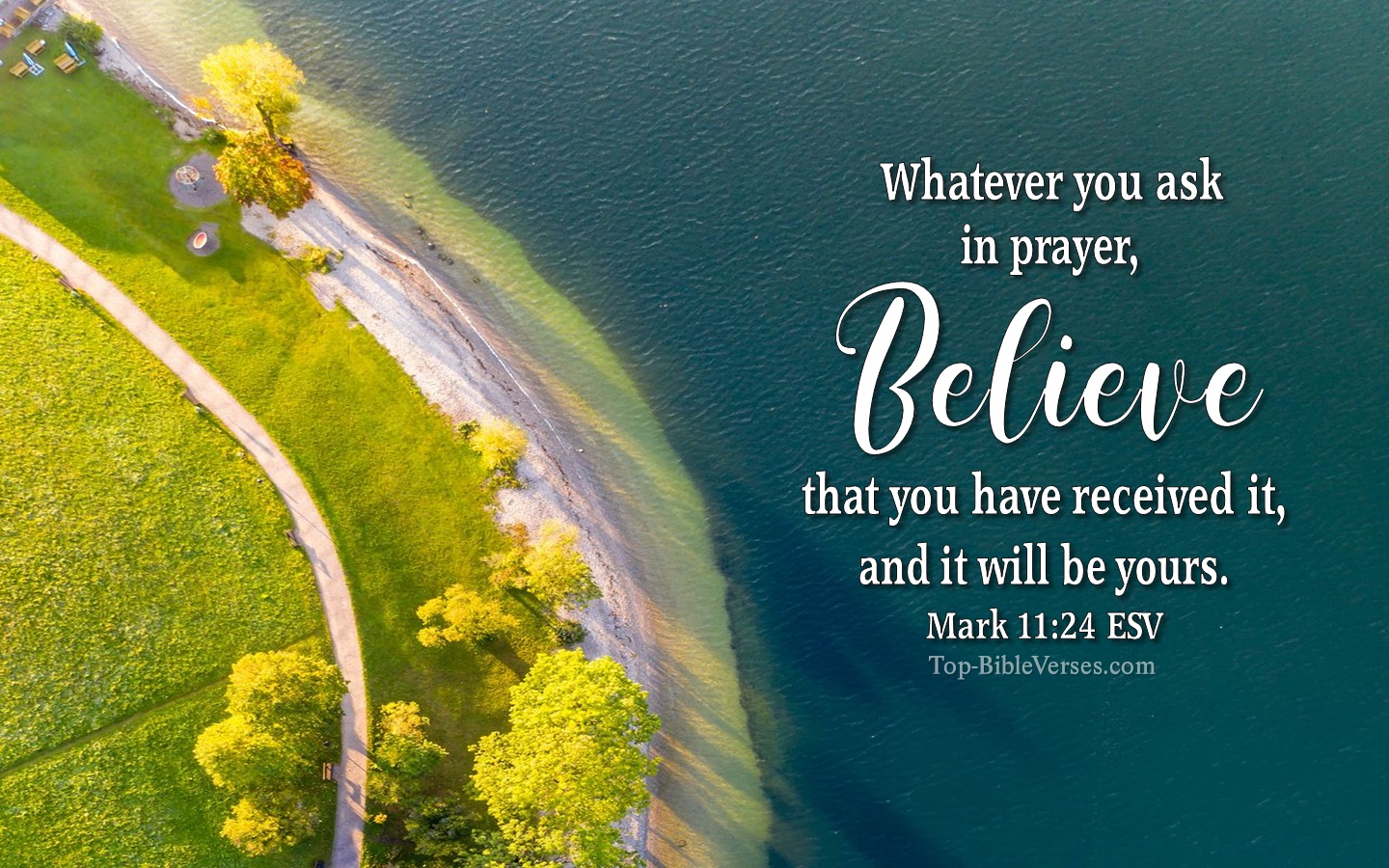 Mark 11:24 ESV Christian Bible Verse Desktop Wallpaper. Top-BibleVerses.com