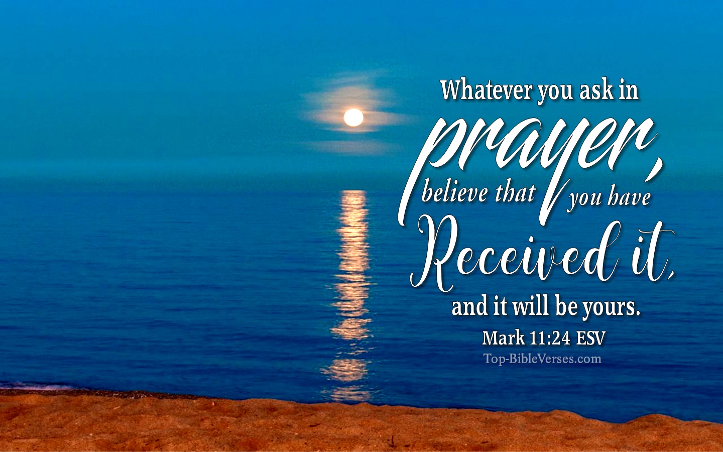 Mark 11:24 ESV Christian Bible Verse Desktop Wallpaper. Top-BibleVerses.com