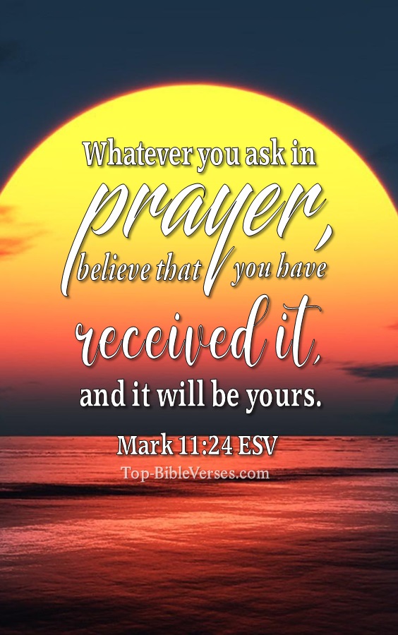 Mark 11:24 ESV Christian Bible Verse Mobile Wallpaper. Top-BibleVerses.com