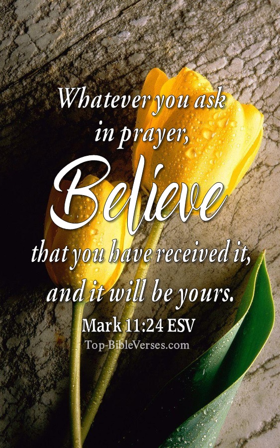 Mark 11:24 ESV Christian Bible Verse Mobile Wallpaper. Top-BibleVerses.com