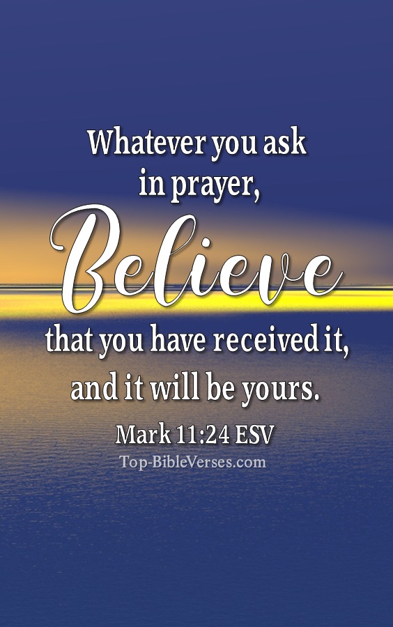 Mark 11:24 ESV Christian Bible Verse Mobile Wallpaper. Top-BibleVerses.com