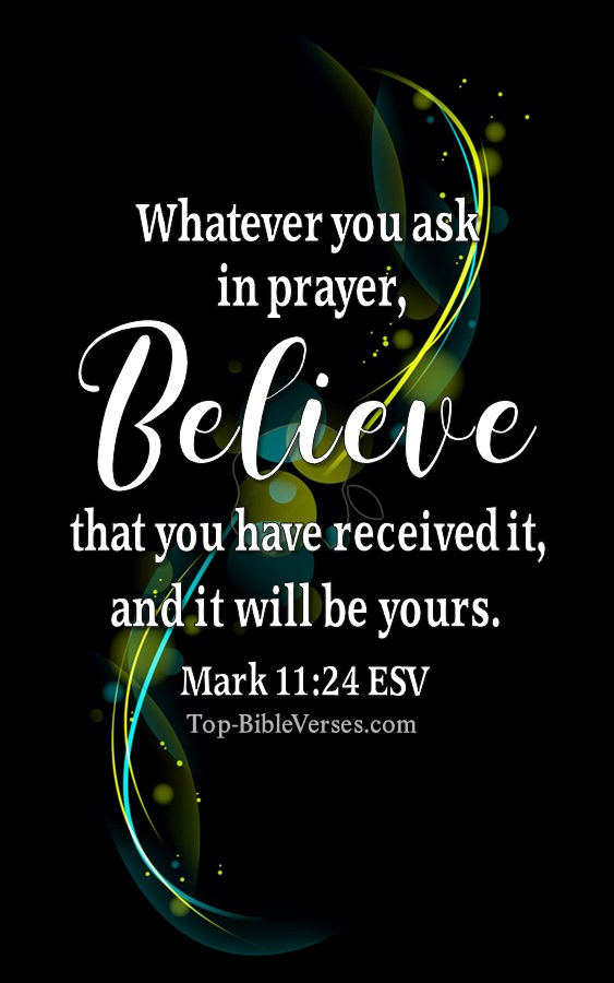 Mark 11:24 ESV Christian Bible Verse Mobile Wallpaper. Top-BibleVerses.com