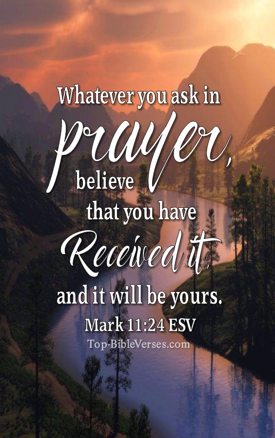 Mark 11:24 ESV Christian Bible Verse Mobile Wallpaper. Top-BibleVerses.com