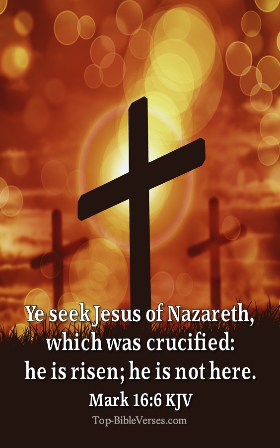 Mark 16:6 KJV Bible Verse Images