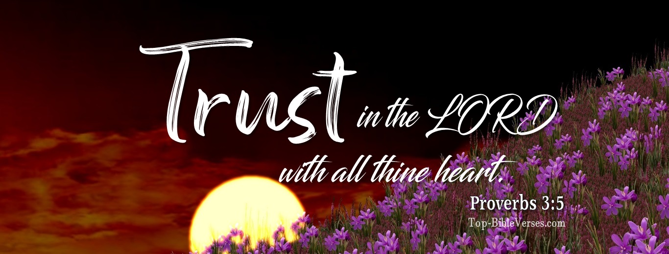 Proverbs 3:5. Christian Facebook Bible Verse Cover Photos. Trust In The LORD With All Thine Heart.